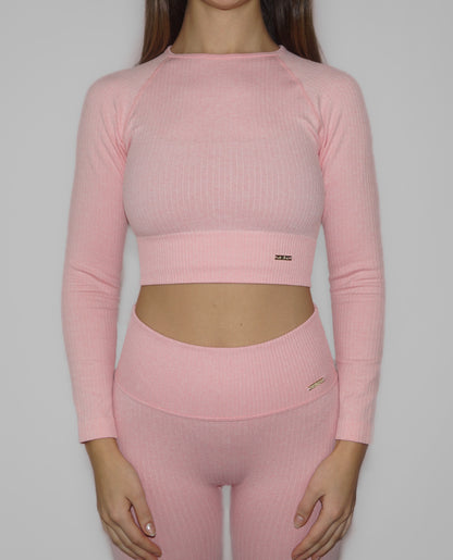CUTE RIBBED SEAMLESS TOP